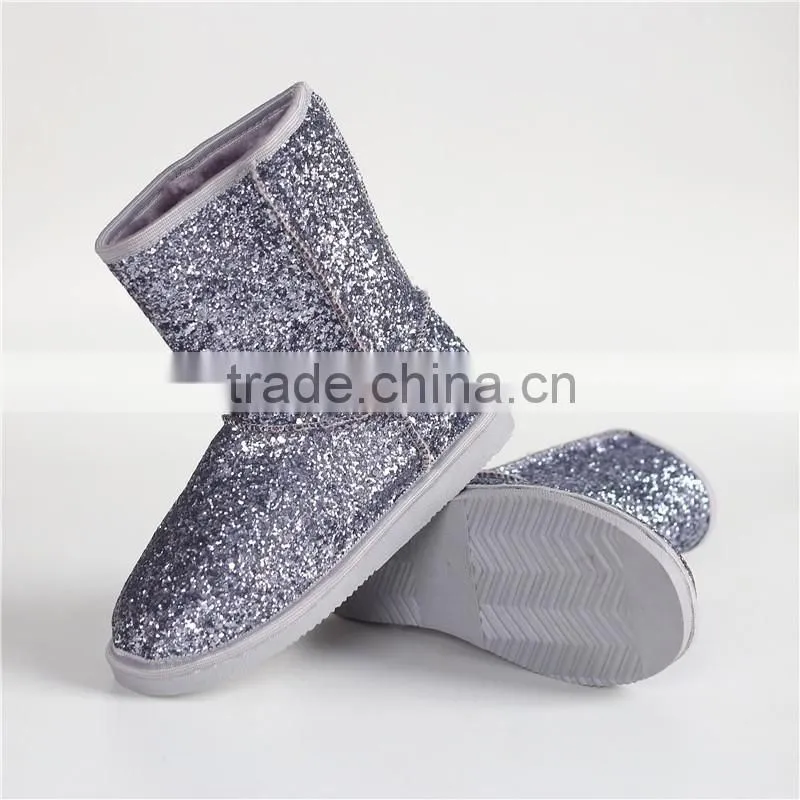 Ladies grey glitter boot