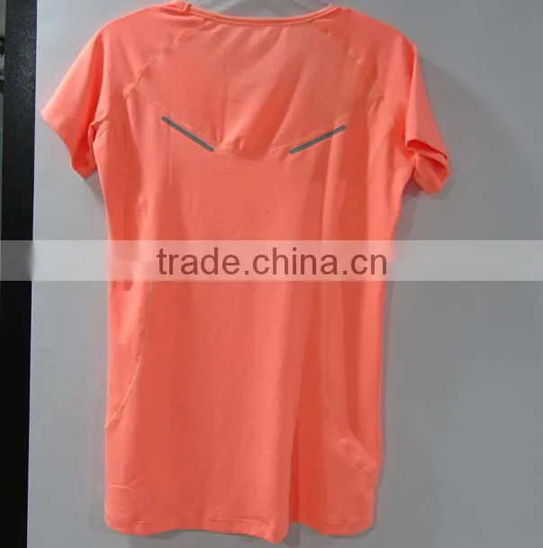 2015 santic women running wear coolmax running shirt