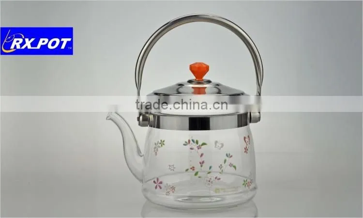 Borosiilcate pyrex hand made mouth blown glass pots 1500M