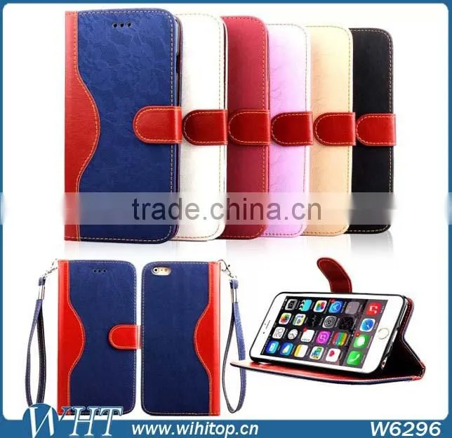 Magnetic Phone Case for iPhone 6 Plus 5.5", Folio Stand Leather Case for iPhone 6 Plus with Answer Calls Hole