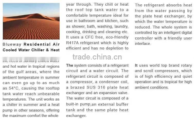 T3 Customized High Efficiency Domestic Air Cooler Water Chiller With High Standard(Top/Vertical Discharge) 60Hz