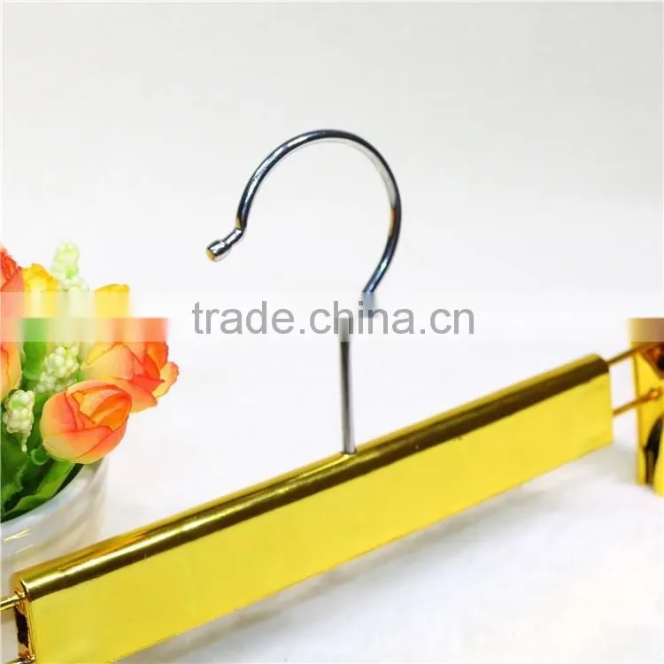 Rubber coated pant hanger/electroplating gold trouser rack