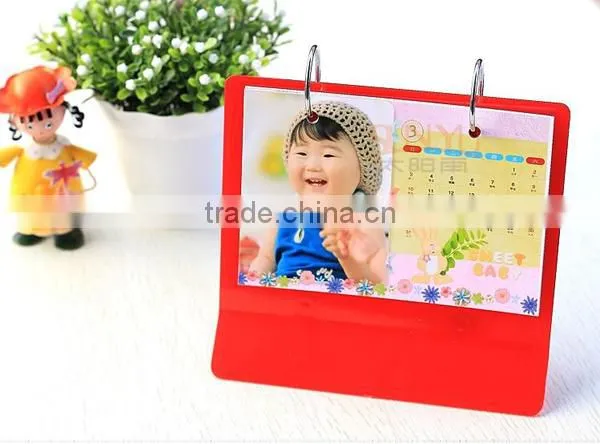 interesting with red acrylic calender stand