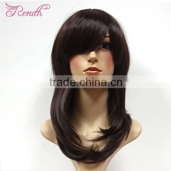 High Quality Natural Black Human Wig Brazilian Virgin Human Hair