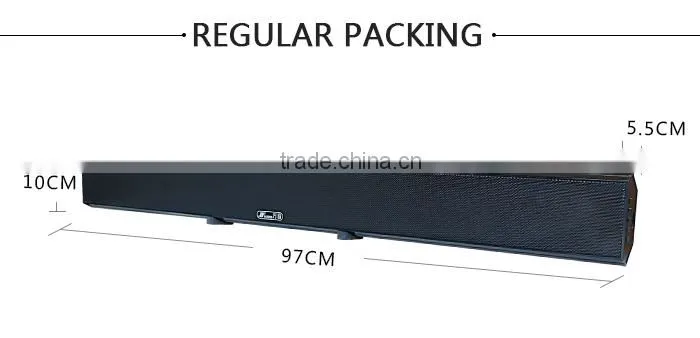 Factory price manufacture slim ABS home theatre system soundbar with fm radio