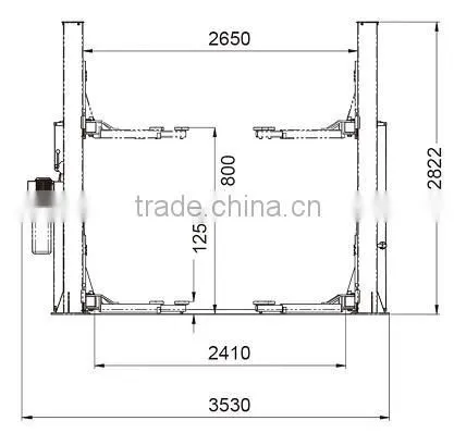3ton manual lock release two post lift