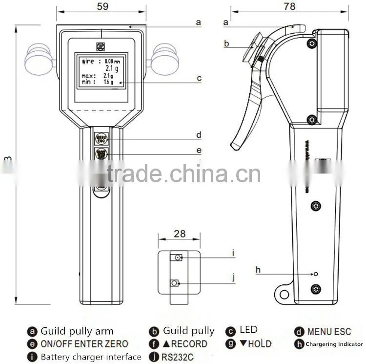 digital v belt tensioner tool measuring cable tension