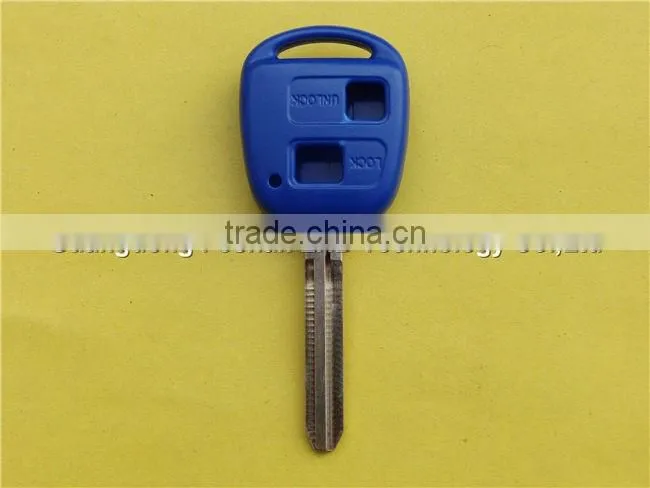 Fast shipping Toyota remote key shell key case 2 buttons Toy43 in blue