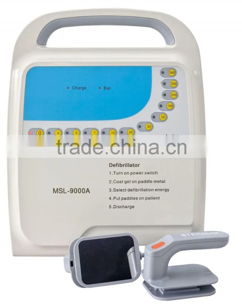 MSL9000A-W Potable and cheap Monophasic/Biphasic Defibrillator for sale