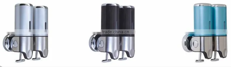 Hotel wall mount plastic black soap dispenser