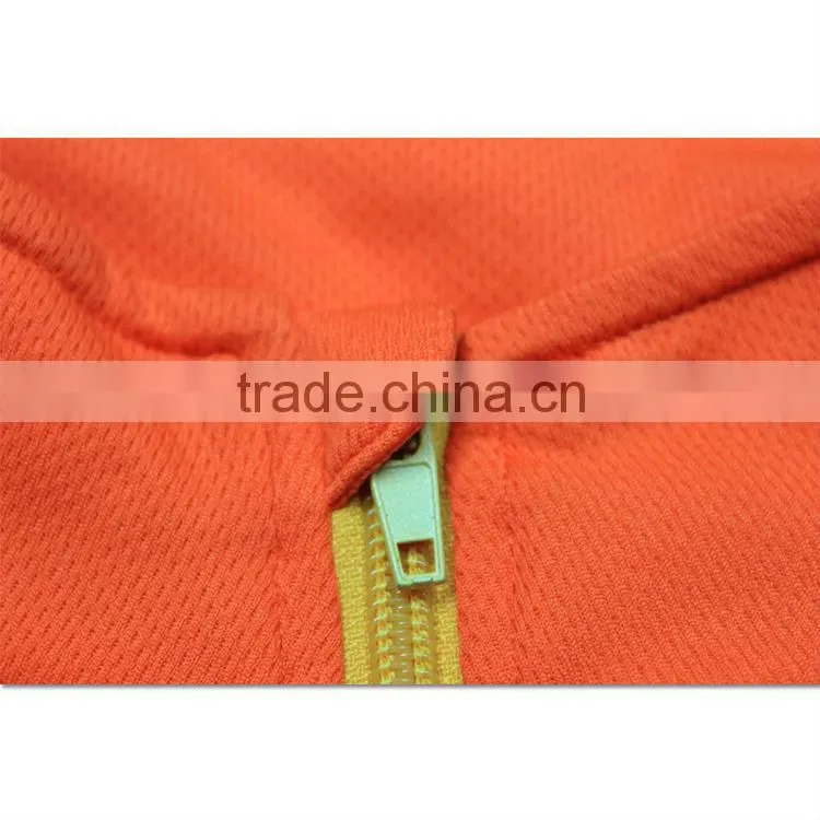 New design sexy zip collar orange bike cycling wear