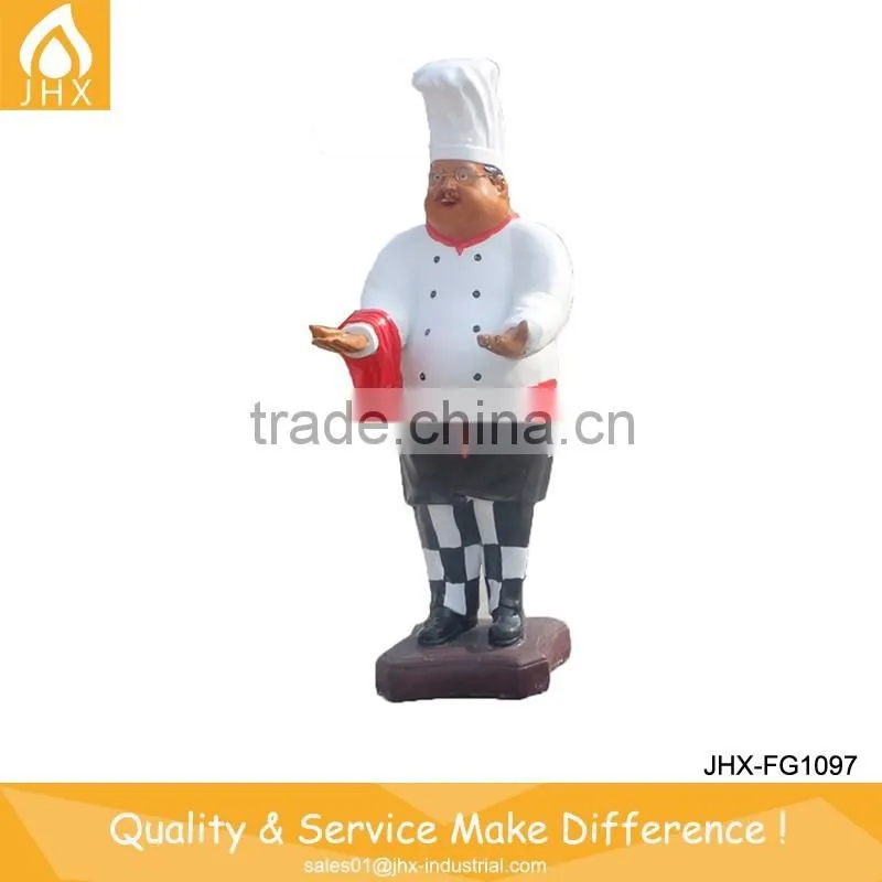 Fat Cook Sculpture for Restaurant Decoration