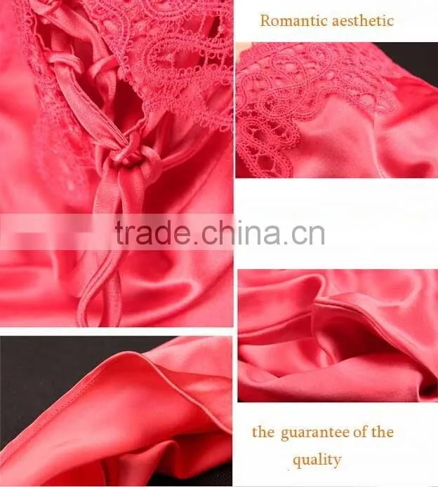 2015 newest style fashion 100% sexy silk nightwear women wholesale china