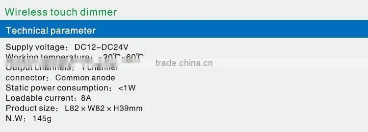 DC5V/12V/24V ABS shell 3-key wireless controller/Dimmer for led strip light