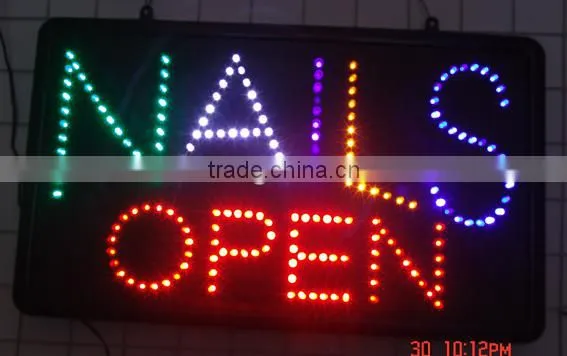 2014 Wholesale Open Nails Led Sign