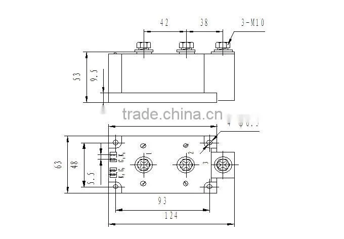 Thyristor module 4200V MTC500A-4200V