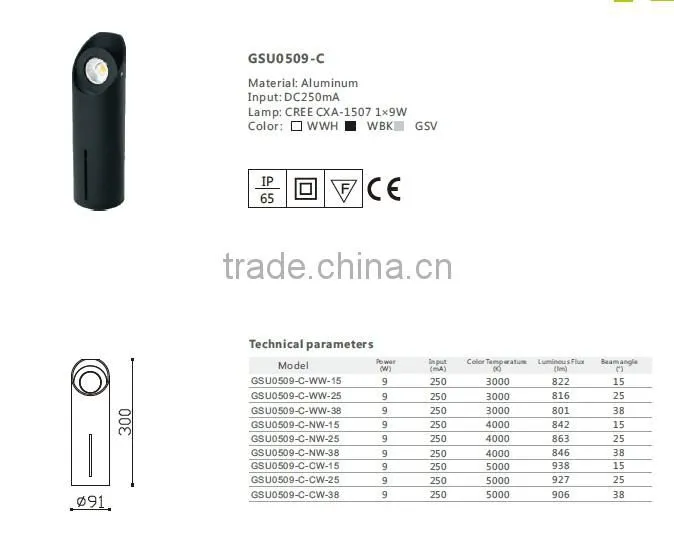 IP65 new design cob led garden spike light