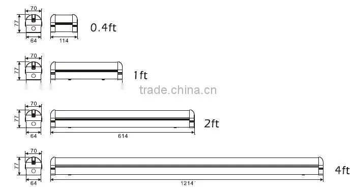 32w 4ft 1.2m energy saving indoor led wall wash ceiling tube light