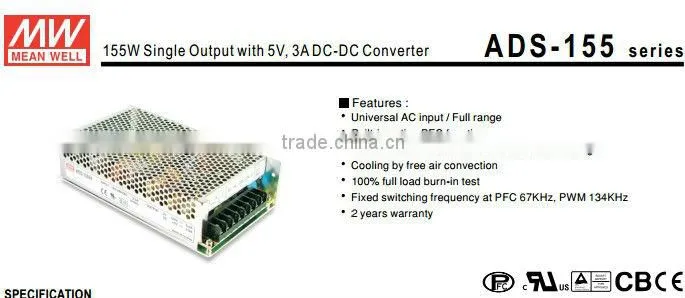 Mean Well UL CE CB TUV EMC ADS-15548 155W converter 155w 48v converter