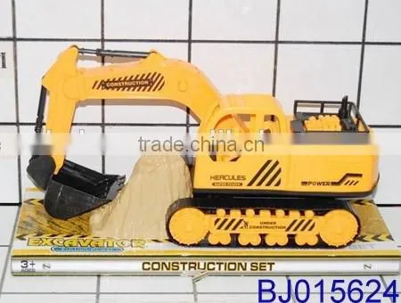 Funny yellow truck toy happy kids plastic toy concrete mixer truck