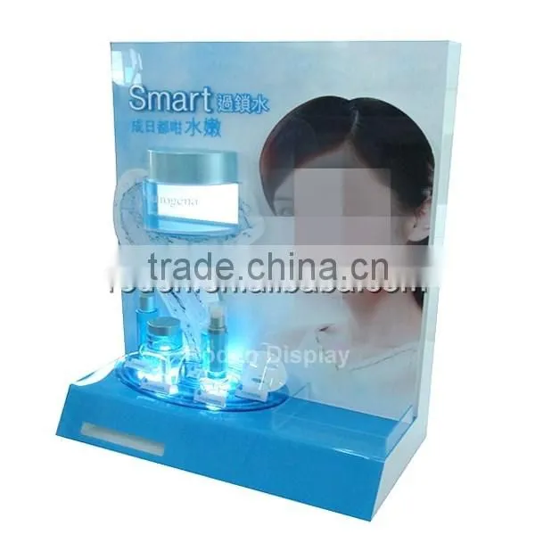Clear Acrylic Beauty Case Cosmetic Showcase Cosmetic Floor Standing Display