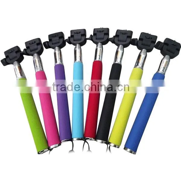 wireless mobile phone holder selfie stick with remote