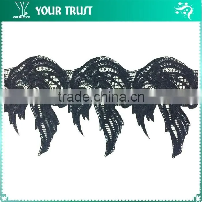 Width 58 Centimeter White Dot Flower Polyester Trimming Lace Dresses