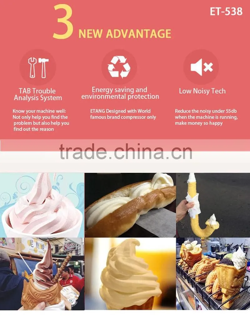 Manufacture mobile yogurt soft snow ice cream machine