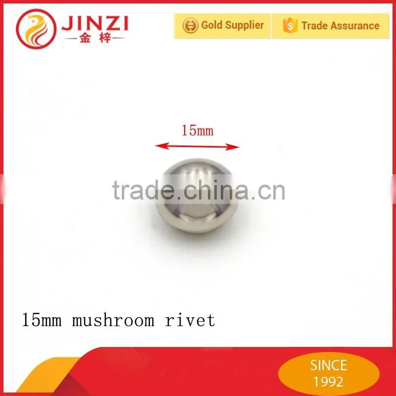 5-15mm size double cap/mushroom head rivet for handbags accessories