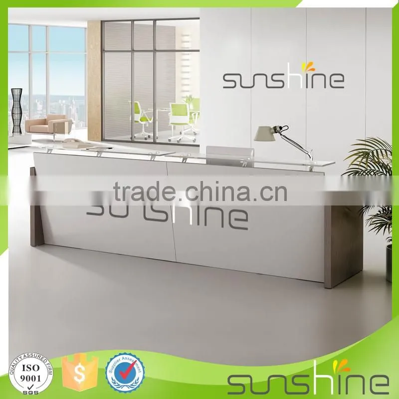 JB-RCT04 Sunshine Furniture Factory Manufacture Office Use Furniture Particle Board Small Reception Desk