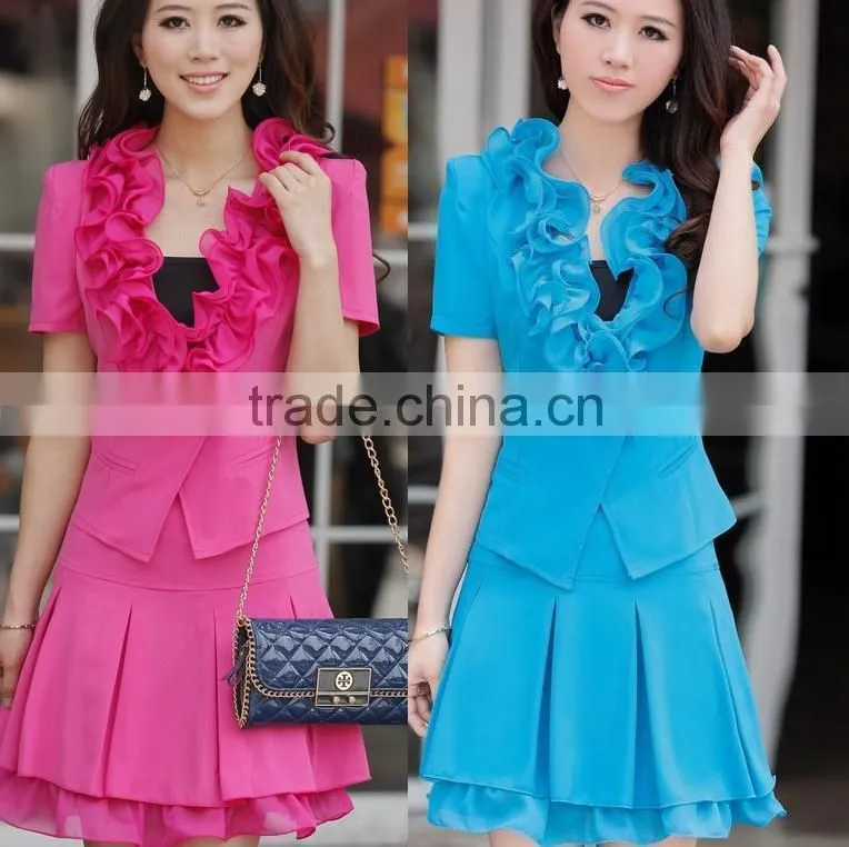 Brazil Suit Manufacturers Ladies Blue Stripe Suit
