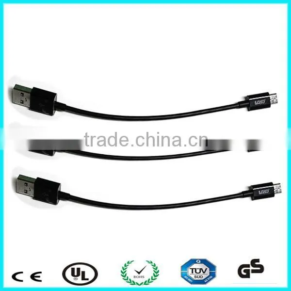 OEM15cm black micro usb cable for mobile