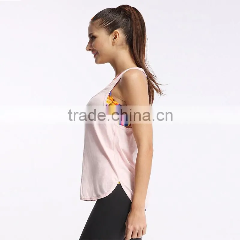 new design wholesalecustom gym stringer vest, fashion sexy gym vest for ladies