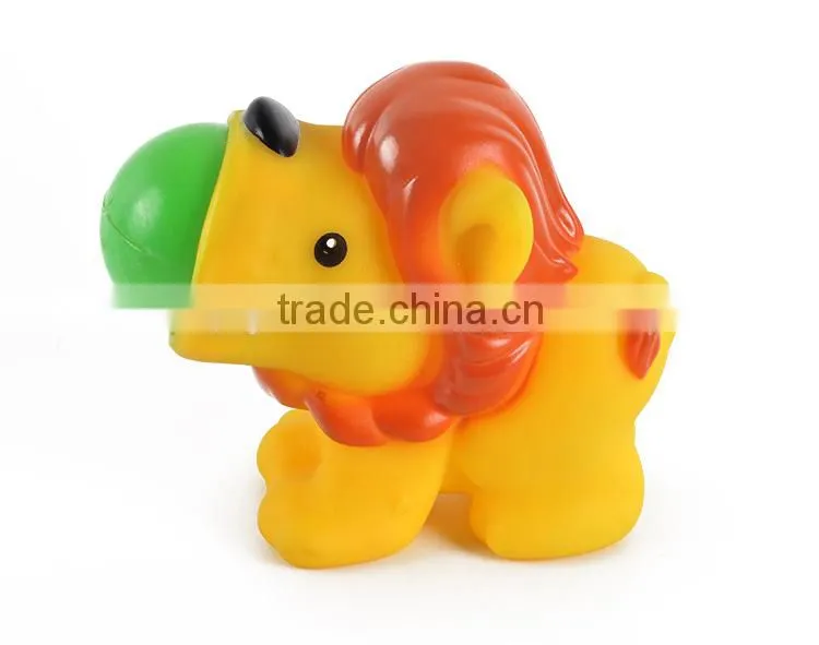 Popular amusing vinyl lion toy with ball