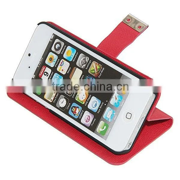 Wallytech hot selling wallet case for iphone 5C 5S
