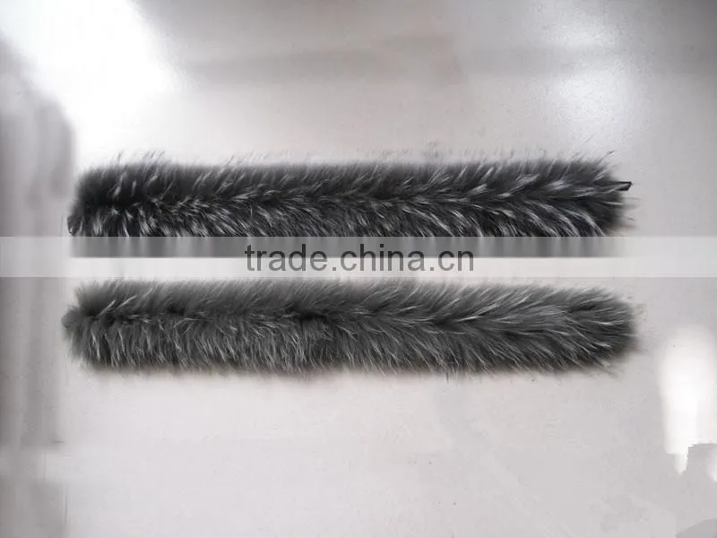 2015 warm real fox fur trims for swimwear