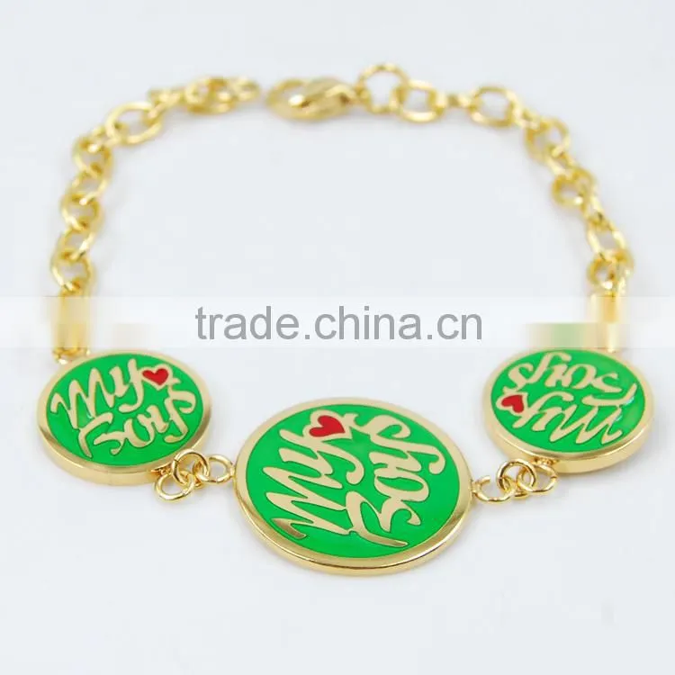 Brillant enamel Stainless Steel Bangle ,Epoxy Bracelets Jewelry.