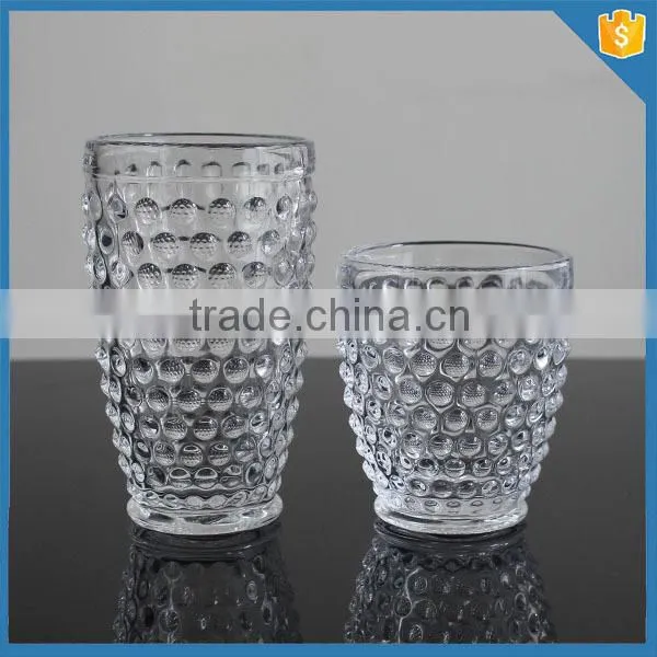 LXHY-T068 Hobnail cheap crystal drinking glass tumbler glass