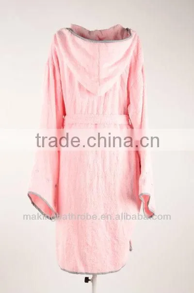 Long sleeve soft women bathrobe