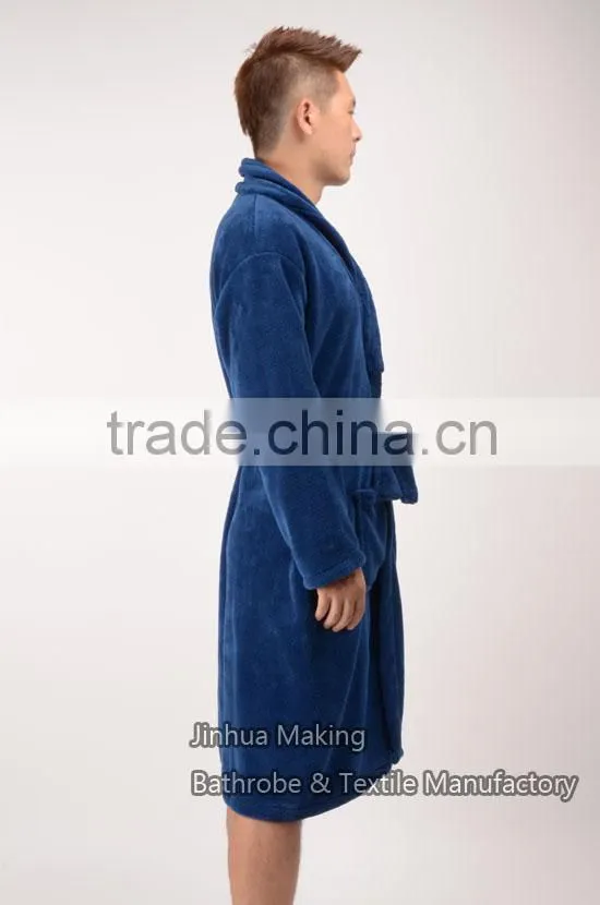 new design factory offer OEM service cheapest bathrobe coral fleece man used