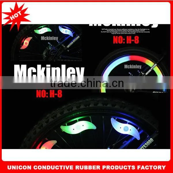 2014 Newest design super bright moon bike lights road bike lights bike wheel light lovely moon and start design of silicone