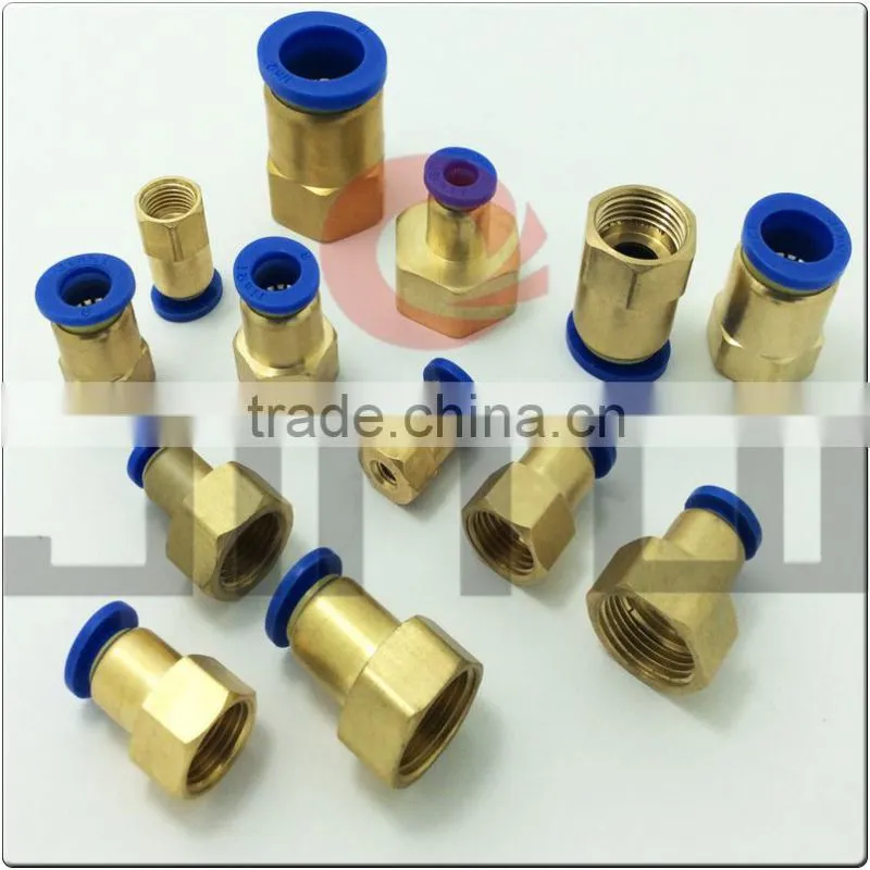 shipping from china one touch union straight female 10mm tube brass coupling