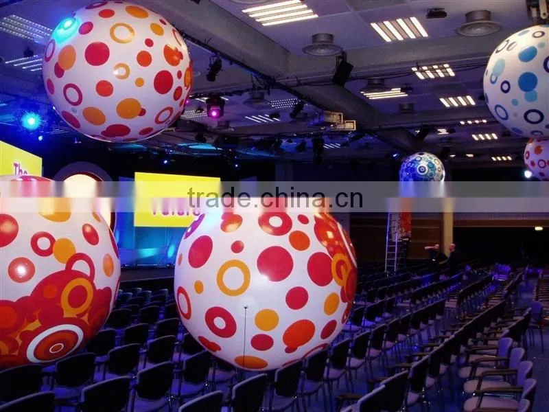 Inflatable hanging stage decorating led light hanging balloon for sale YK-112