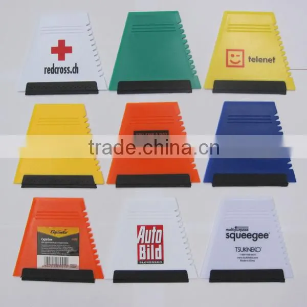 plastic promotion card square car mini plastic icescraperr for promotion