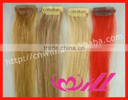 Best Selling one piece clip in hair extensions brazilian weave Color #22 Hair Clip In Hair Extension