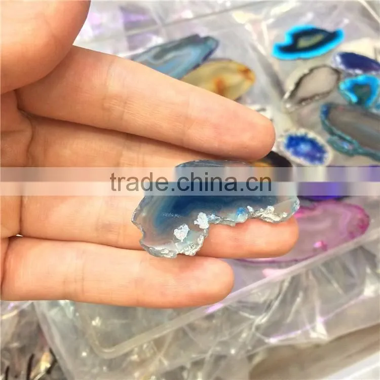Natural Colorful Agate Slices Wholesale Crystal Ornaments