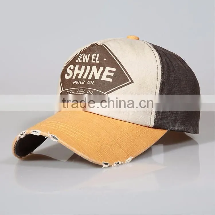 Custom wholesale newhattan hats plain denim 5-panel baseball caps hats for man