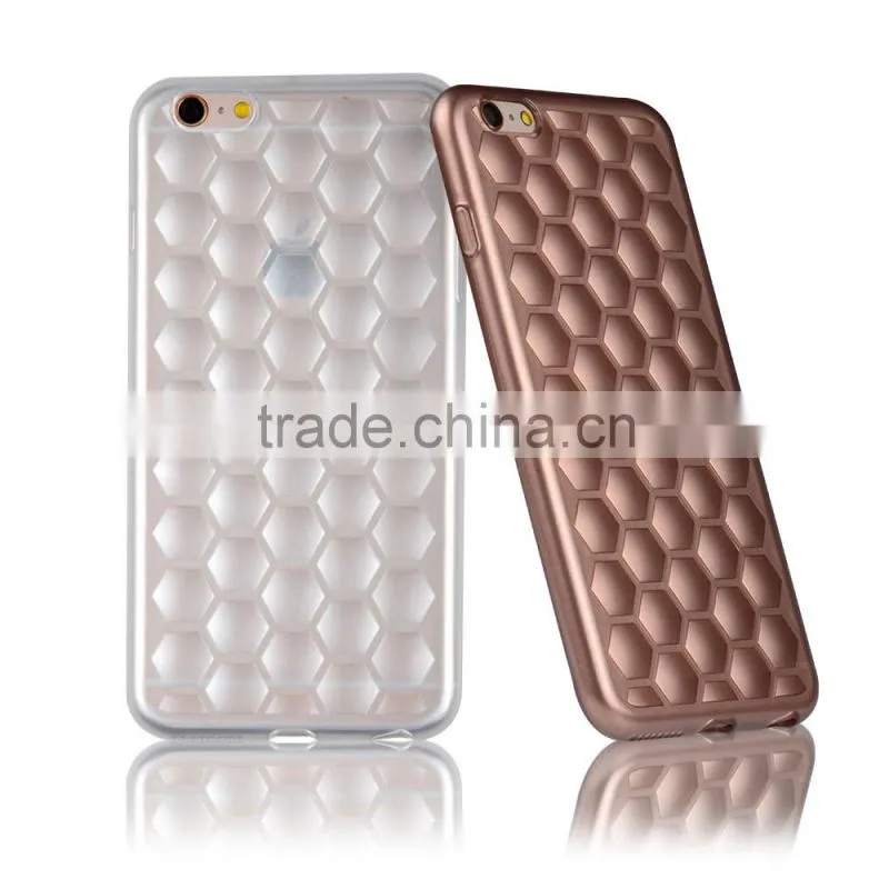 C&T Honeycomb 3mm Thick Shockproof Soft TPU Clear Case Bumper for iPhone 6/iPhone 6S