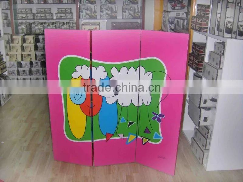 newest wooden canvas screen/canvas room dividers/canvas shoji screen