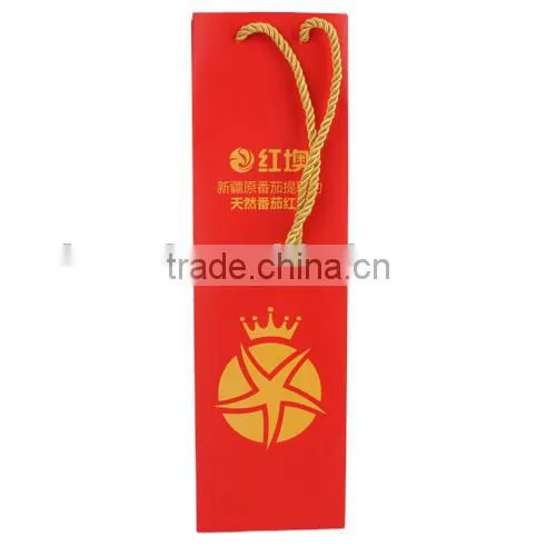 High quality custom wine packaging bags, coated paper gift bag